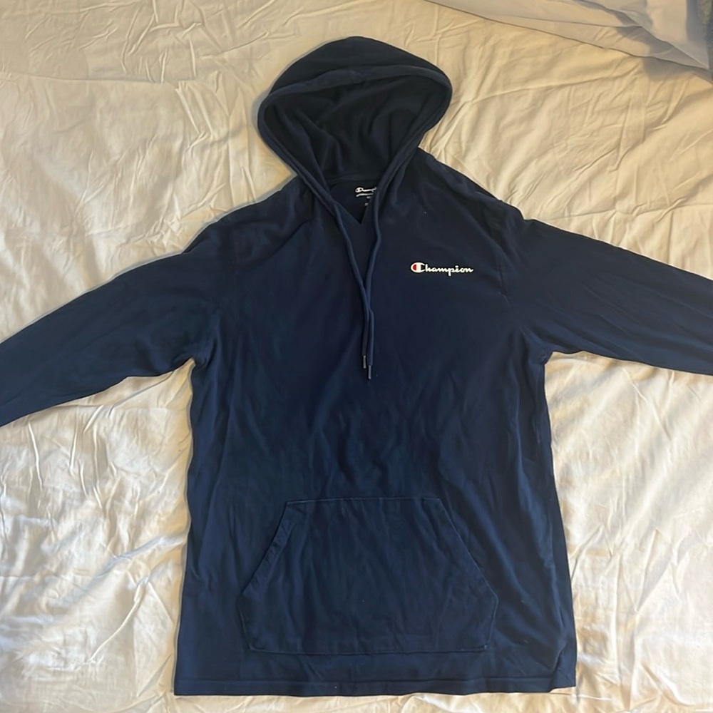 Navy blue Champion hoodie size Medium